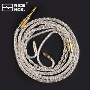 NICEHCK MoonGod HIFI 케이블 실버 도금 후루카와 구리 이어폰 IEM 와이어 3.5, 2.5, 4.4 MMCX, 2 핀, N5005, Performer 5 Bravery용