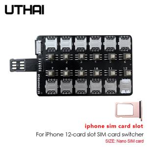 12 카드 슬롯 확장 SIM 카드 어댑터 카드 리더기 (iPhone 5/6/7/8/X/XS 용) Mini SIM SIM Nano Sim 카드 재부팅 스위치