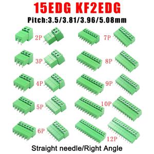 PCB 나사 터미널 블록 수 플러그 암 소켓 핀 헤더 와이어 커넥터, 15EDG KF2EDG, 3.5mm, 3.81mm, 3.96mm, 5.08mm, 2-14 핀, 5 쌍