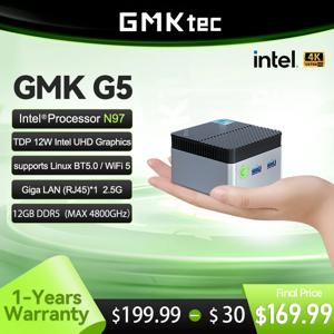 GMKtec 미니 PC GMK G5 NUCBOX 인텔 N97 시스템 윈도우 11 프로 DDR5 4800MHz 와이파이 5 BT 5.0 GMKtec 미니 PC