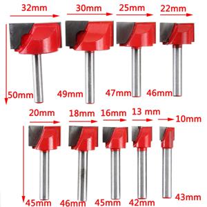 목공 도구 바닥 청소 목공 밀링 CNC 커터 조각 나이프 라우터 비트, 6mm 생크 표면 대패, 10-32mm