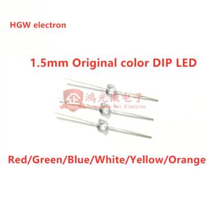 30PCS 작은 나비 LED 스트레이트 발 1.5MM LED 다이오드 램프 레드 그린 옐로우 블루 화이트 기본 색상 하이라이트 DIP