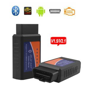 Elm327 Obd2 스캐너, Elm 327 V1.5/V2.1, 블루투스 코드 리더, 자동 진단 스캐너 도구, 안드로이드용