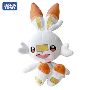 HQ Scorbunny 플러시 장난감 검과 방패 포켓몬 봉제 인형, 만화 토끼 토끼, 크리스마스 선물