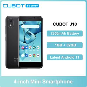 Cubot J10 스마트 폰 4 인치 미니 스크린 2350mAh 5MP 후면 카메라 32GB ROM 안드로이드 11 3G 듀얼 SIM 카드 전화 얼굴 ID 전화