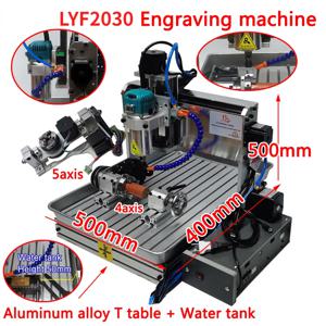 물 탱크가 있는 CNC 라우터, 3 축, 4 축, 5 축 타각기 조각기, 드릴링 및 밀링 머신, LYF2030, 1500W