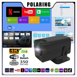 Polaring P50 안드로이드 프로젝터, Amlogic 950S 칩, 5G Wifi BT 350Ansi 시네마 홈 키스톤 HDMI 프로젝터, 1080P 4K 프로젝터