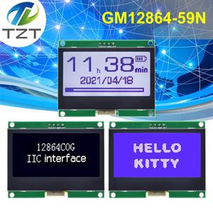 TZT 12864 IIC LCD 모듈 128X64 I2C ST7567S COG 그래픽 디스플레이 스크린 보드, LCM 패널 arduino용 128x64 도트 매트릭스 스크린