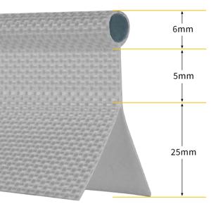 Keder 캠핑 텐트 차양 레일 배관, 더블 플랩 그레이 PVC 코어, 6mm