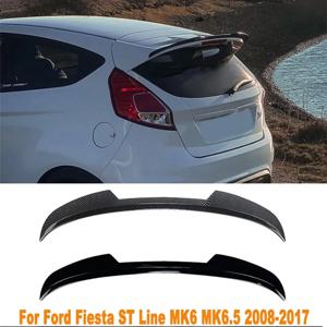 테일 윙 고정 윈드 스포일러 리어윙, 수정 장식 액세서리, 포드 피에스타 ST 라인 MK6 MK6.5 2008-2017, 글로스 블랙