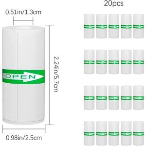 어린이용 미니 열전사 프린터 스티커 용지, 즉석 카메라 사진 저널 메모, 자기 접착 인쇄 용지, 20 롤, 57x25mm
