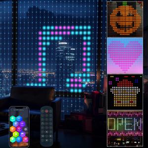 USB LED 스마트 커튼 조명, 블루투스 앱, LED 스트링 RGB 요정 조명, DIY 음악 조명, 파티 창 커튼, 침실 장식