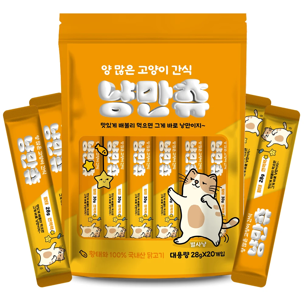 양많은 고양이 짜먹는 간식 냥만츄 대용량 츄르 28g, 40개, 60개입