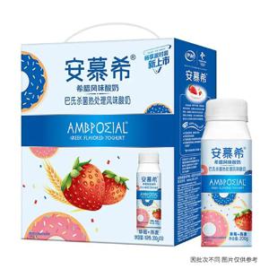 Ambrosial 그리스 맛 요구르트 딸기 및 귀리, 200g x 10 병