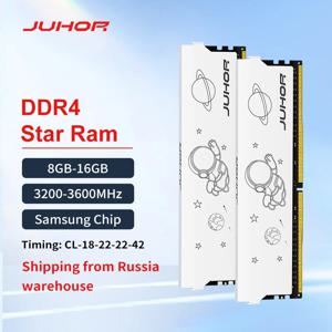 JUHOR 데스크탑 램, DDR4 8GB, 16GB, 3200MHz, 3600MHz, 새로운 딤 메모리 램