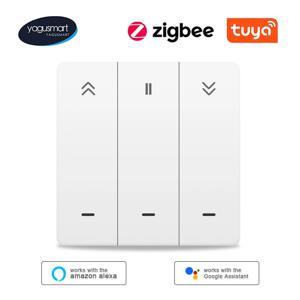 Yagusmart-Tuya 스마트 라이프 Zigbee 스마트 커튼 스위치 롤러 그늘 모터 푸시 스위치 Alexa Echo Google 홈 타이머 제어, 스마트 커튼 스위치