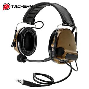 TAC-SKY COMTAC III 새로운 분리형 헤드 밴드 실리콘 이어 컵 소음 사냥 스포츠 군사 전술 헤드셋 Comtac III 헤드셋