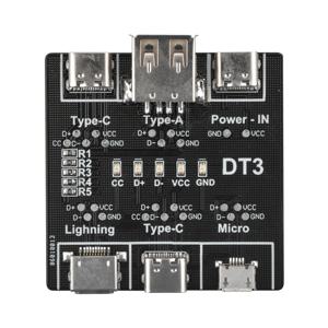 USB 데이터 케이블 온 오프 감지 보드, 마이크로 C타입 포트, DT3, USB 케이블 테스터, 빠른 감지, 경량 내구성