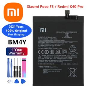 샤오미 포코 F3 레드미 K40 프로 K40Pro 용 정품 BM4Y 배터리, 배터리 재고 및 도구, 2024 년 100%, 4520mAh