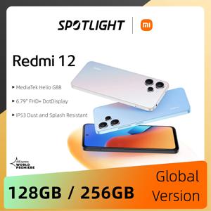 샤오미 레드미 12 글로벌 버전, Redmi12, 128GB, 8GB, 256GB, 6.79 인치, 90Hz 도트 디스플레이, MediaTek Helio G88, IP53, 50MP 카메라, 월드 프리미어