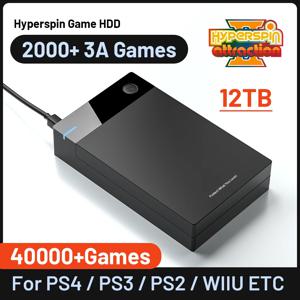 Hyperspin 게이밍 HDD 비디오 게임 콘솔, 40000 + 레트로 게임, PS4, PS3, PS2, DC, SS, MAME, WII, WIIU, 휴대용 HDD, PC, 노트북용, 신제품