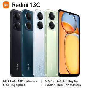 샤오미 레드미 13C 글로벌 버전, 128GB, 8GB, 256GB, MTK Helio G85, MIUI 14 면 지문 50MP 카메라, 5000mAh 90Hz, 6.74 인치 Redmi13C