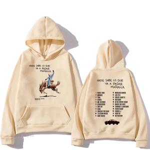 Bad Bunny RIP 후드티 남녀공용, Sudaderas 앨범, Nadie Sabe Lo Que Va Pasar Manana 운동복, 긴팔, 가을 후드티