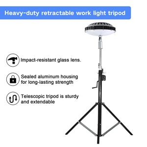 야간 LED 휴대용 삼각대 작업등 타워 원격 지역 조명, 건설 현장 비상 조명, 300W, 신제품