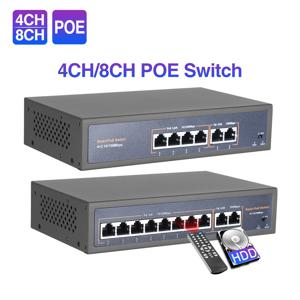 Techage-48V 4CH 8CH 16CH 네트워크 POE 스위치, 100Mbps IEEE 802.3 af/at 이더넷 IP 무선 AP CCTV 카메라 시스템용