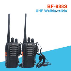 2 개/몫 무료 배송 워키 토키 baofeng bf-888s UHF baofeng 햄 아마추어 복스 라디오 888s 400-470MHz 16CH 이어폰