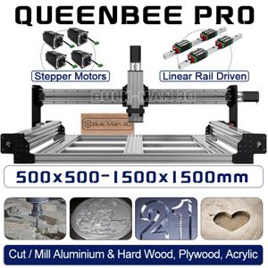 20% OFF BulkMan3D QueenBee PRO CNC 루터 기계식 프레임 키트, 선형 레일 업그레이드, 4 축 리드 나사 목공 조각기