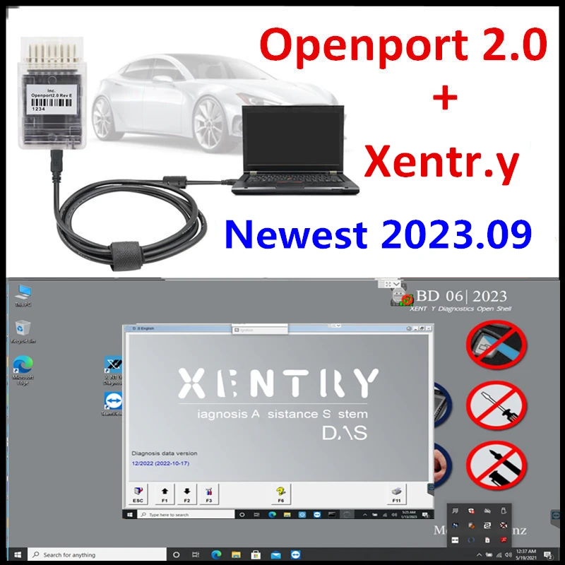 Xentry 2023.09 진단 소프트웨어 원격 설치, Tactrix Openport 2.0 ECU 칩 튜닝 도구, OBD 2 OBD2 스캐너 도구, 최신