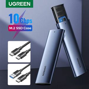 UGREEN M.2 NVMe SSD 인클로저 듀얼 프로토콜 NVMe SATA to USB 3.1 Gen2 10 Gbps NVMe PCI-E M.2 SSD 케이스 하드 디스크 용 UASP 지원