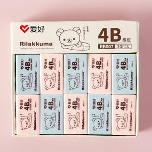 귀여운 만화 Rilakkuma 4B 고무 지우개, 일본 지우개, 귀여운 문구, 여학생 및 남아용 경품, 6 PCs/로트