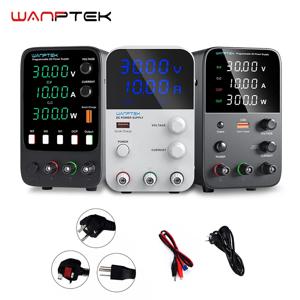 Wanptek 가변 DC 전원 공급 장치, 랩 벤치 전원 안정화 전압 조정기 스위치, 30V 10A 60V 5A 220V