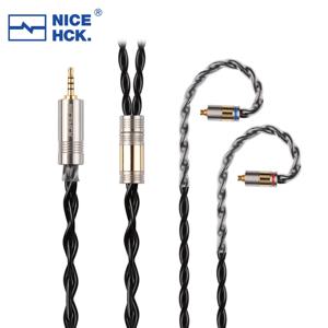 NiceHCK BlackCat 이어폰 케이블, 아연 구리 합금 오일 흡수 업그레이드 와이어 4.4, MMCX 0.78mm, QDC N5005 2 핀, 탕주 FUDU IEM용