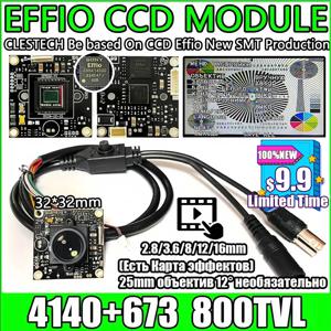 CLESTECH 소니 EFFIO CCD 4140 + 673 800TVL 칩 모듈 아날로그 CCTV 카메라, 32x32mm 현미경, DIY Osd 메뉴 케이블 풀 세트 TV 모니터