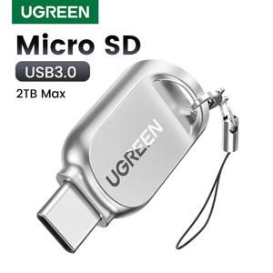 UGREEN USB-C 마이크로 SD TF 카드 OTG 어댑터, 노트북 PC 태블릿 폰, 윈도우, 맥OS, USB3.0 메모리 카드 리더