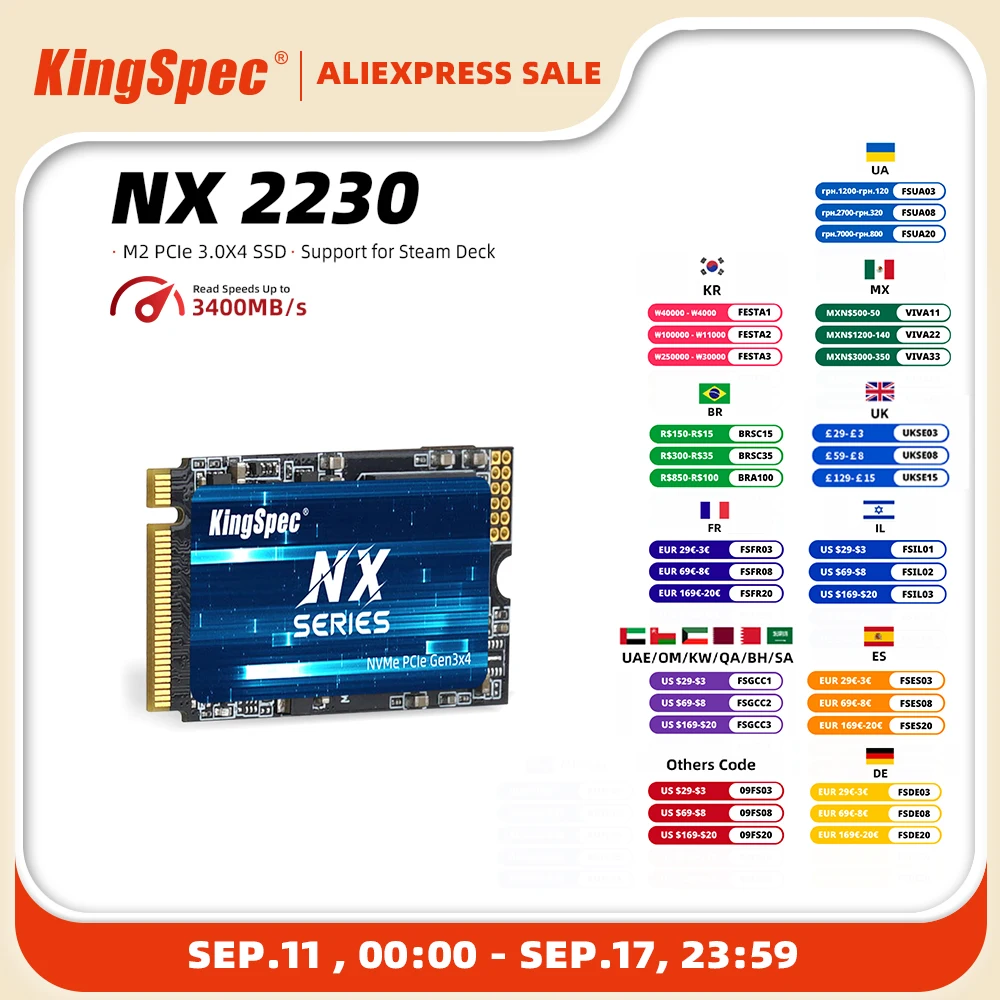 KingSpec 2230 SSD M2 NVMe 512GB 1TB 하드 디스크, M.2 22 30 PCIe 3.0 Nmve 256g M2 하드 드라이브 디스크, 스팀 데크용 내부 드라이브