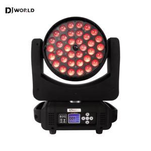 LED 워시 줌 무빙 헤드 라이트, RGBWA + UV 6 인 1, 전문 디스코 파티 바 무대 효과 조명, DMX 18 채널, 36x18W