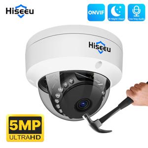 Hiseeu 돔 POE IP 카메라, 방폭 얼굴 감지 CCTV 보안 보호 비디오 감시 시스템, Onvif, 4K, 5MP, 8MP