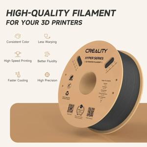 Creality 고속 3D PLA 필라멘트, 1.75mm 하이퍼 PLA, 30-600 mm/s 3D 프린터 필라멘트, 1kg 스풀 PLA, 대부분의 3D 프린터에 적합