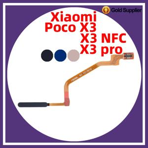 정품 샤오미 포코 X3 NFC X3 프로 지문 센서 스캐너, 터치 ID 연결 마더보드 홈 단추 플렉스 케이블