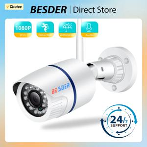 BESDER ICSEE 오디오 녹음 IP 카메라, 무선 유선 알람, CCTV 불릿, 야외, SD 카드 슬롯, 최대 128G, 1080P P2P 와이파이 카메라