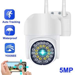 Yoosee HD IP 카메라, 컬러 나이트 비전, 자동 추적, 양방향 오디오, 야외 보안 감시 카메라, 3MP, 5MP, WiFi, PTZ