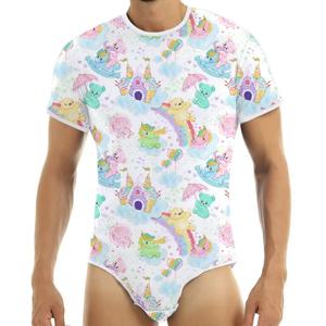 작은 곰 ABDL 원지 성인 아기 바디 수트