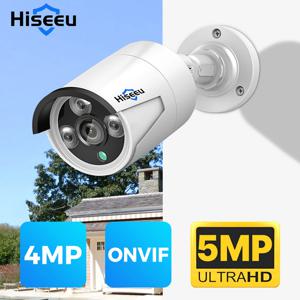 Hiseeu 야외 실내 방수 홈 보안 감시 불릿 CCTV 카메라, POE 4MP 5MP IP 카메라, H.265 모션 감지