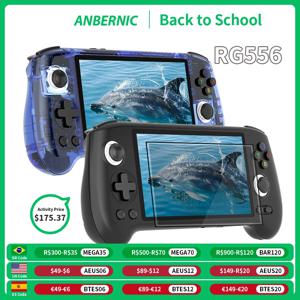 ANBERNIC 휴대용 게임 콘솔, 유니속 T820, 안드로이드 13, 5.48 인치 AMOLED 스크린, 5500mAh 와이파이 블루투스 레트로 비디오 플레이어, RG556