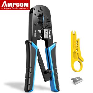 이더넷 네트워크 LAN 케이블 크림퍼 커터 스트리퍼 플라이어, AMPCOM rj45 크림핑 도구, 6P 8P RJ-11/RJ-12 RJ-45