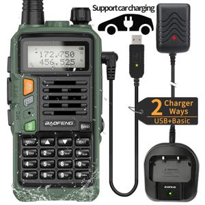 BAOFENG 강력한 핸드헬드 송수신기, UHF VHF 듀얼 밴드, 16 km 장거리 워키토키 햄, UV 5R 양방향 라디오, UV S9 플러스